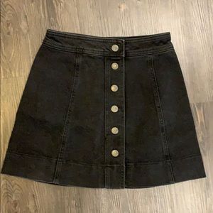 Madewell black denim skirt